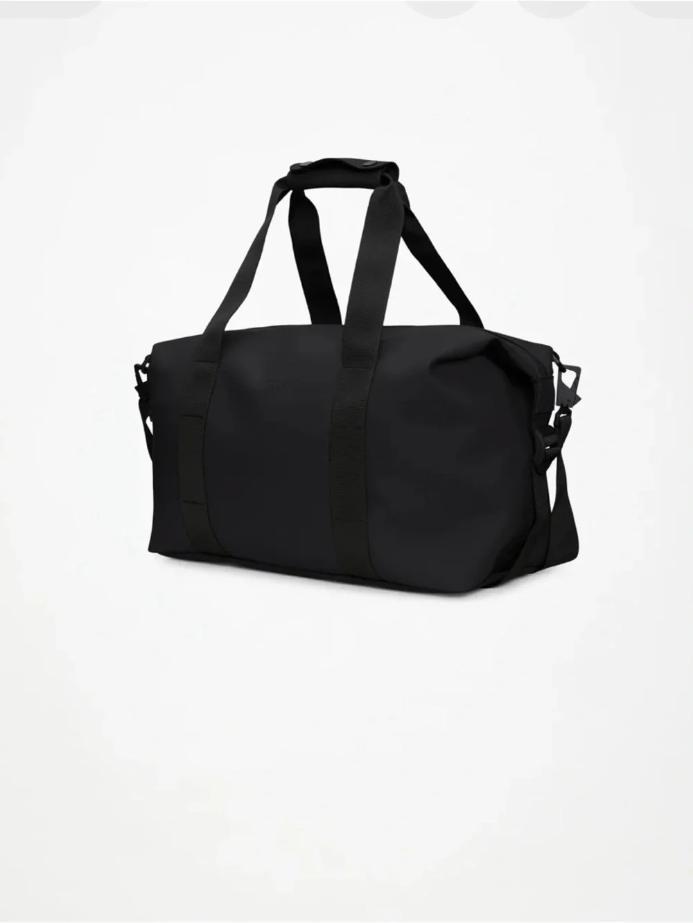 RAINS Black Waterproof Weekend Bag W3 Unisex
